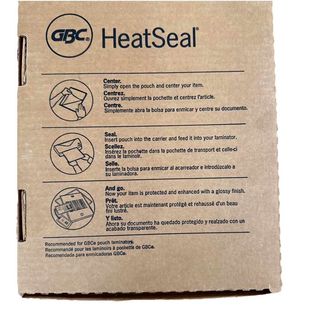 100 GBC‎ HeatSeal 5 Mil Laminating Pouches Ibico Compatible 9" X 11 1/2" New - Picture 4 of 4